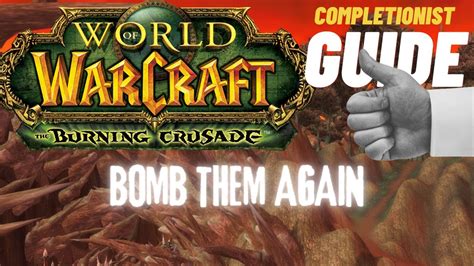 Bomb them again wow - Bombing Run. This daily quest has the player destroy Fel Cannonball Stacks at the Forge Camps of Blade's Edge Mountains. This daily quest is available after completing a first Bombing Run, which covers the same task as this quest.